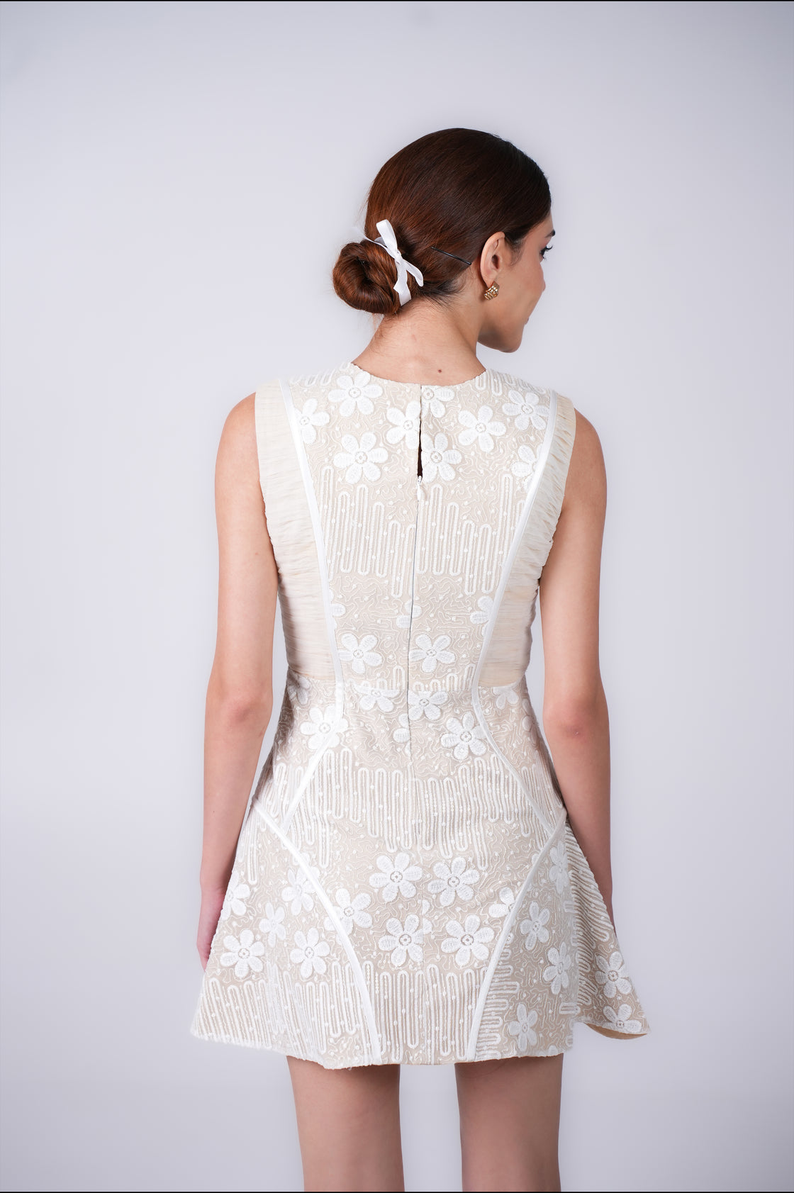 WHITE KATE EMBROIDERED CORSET MINI DRESS Mini Dresses