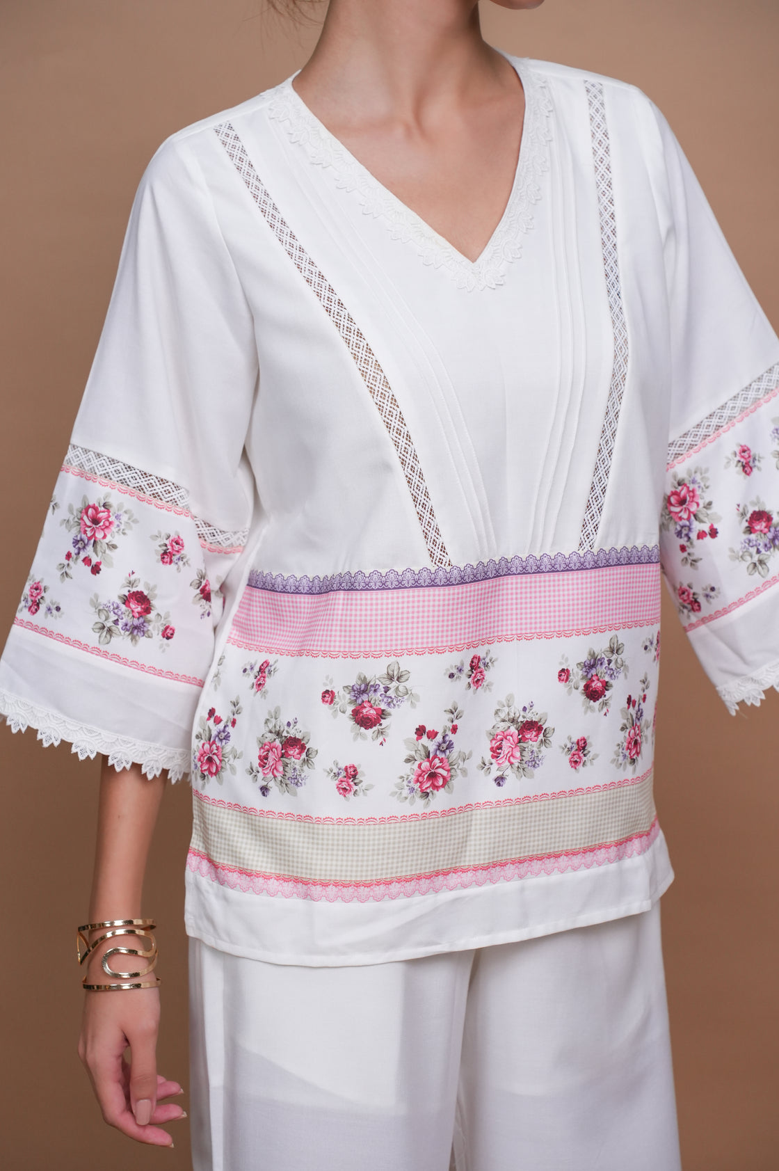 ROSEBERRY FLORAL PRINT PANEL CO ORD SET FOR WOMEN Co Ord Set
