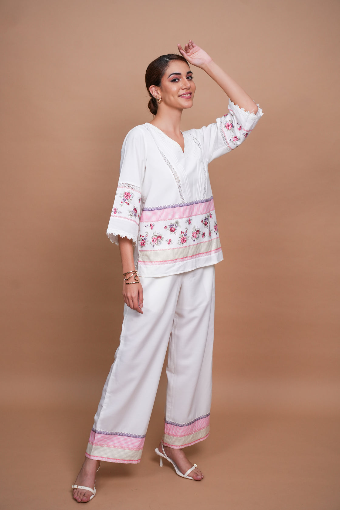 ROSEBERRY FLORAL PRINT PANEL CO ORD SET FOR WOMEN Co Ord Set