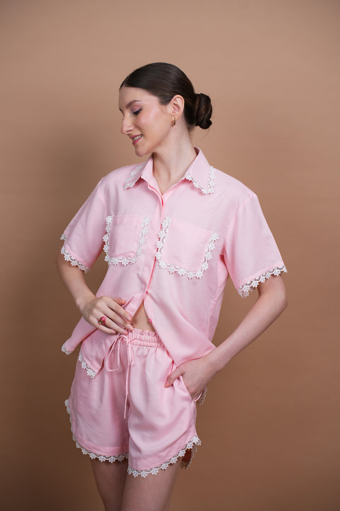 COTTON JUNE PINK CO ORD SET FOR WOMEN Co Ord Set