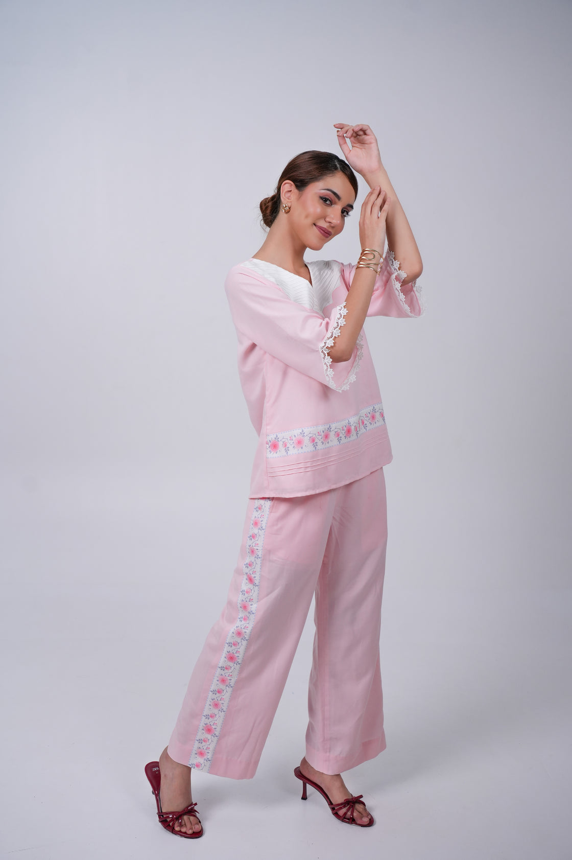 MILLIE PINK CO ORD SET FOR WOMEN Co Ord Set