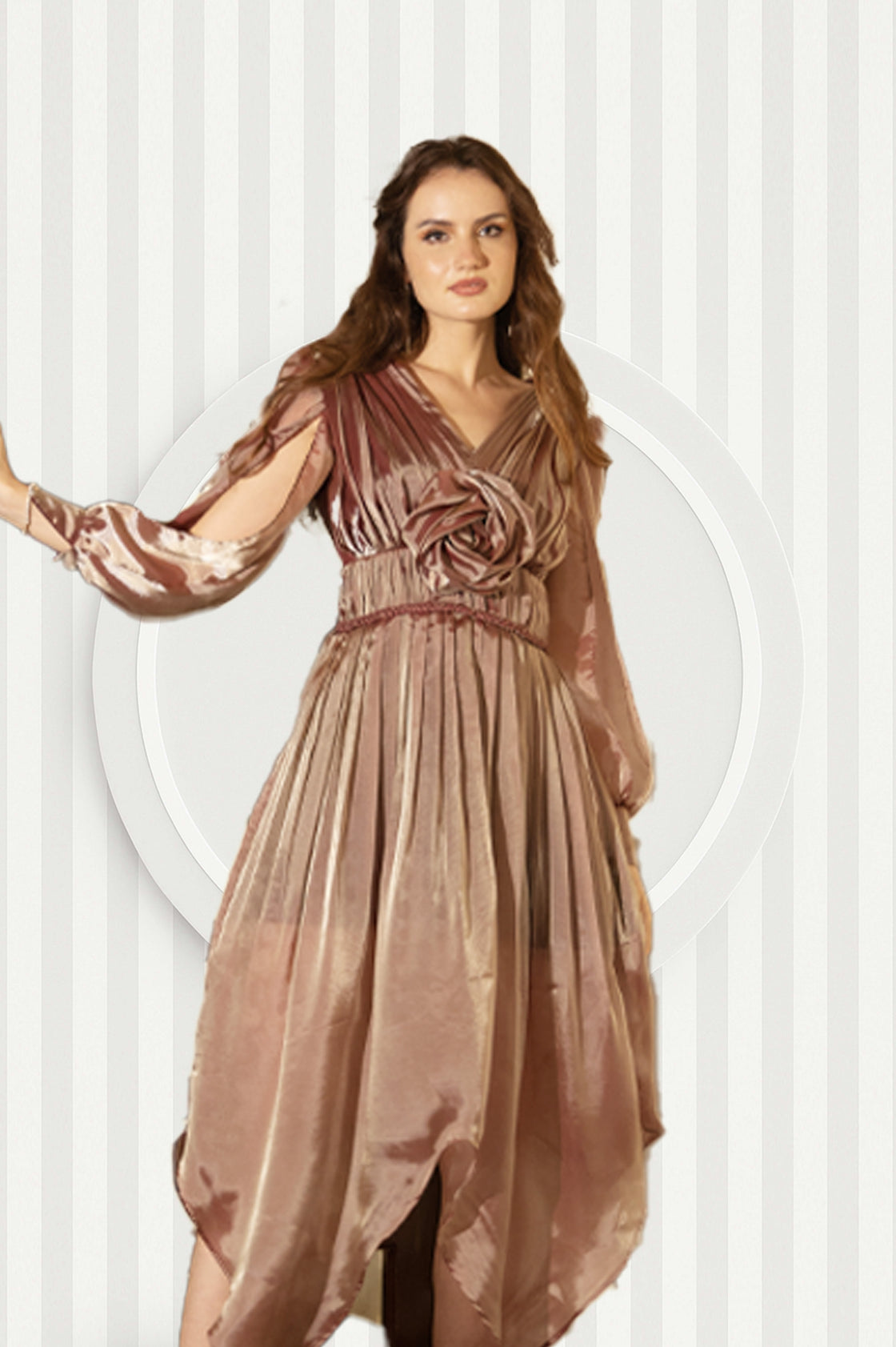 Rosalina Draped Midi Dress