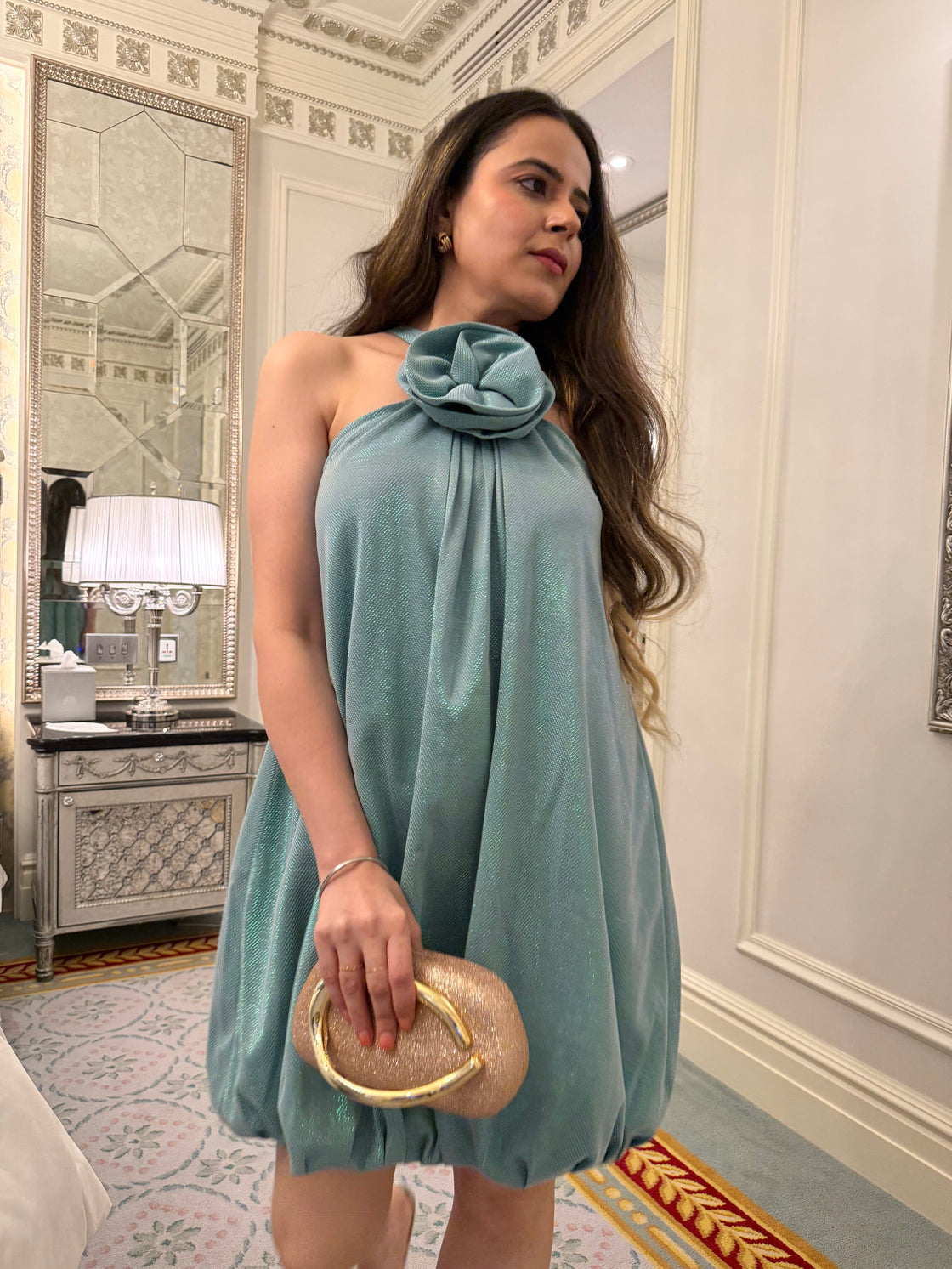 CAMILLA BLUE BUBBLE DRESS