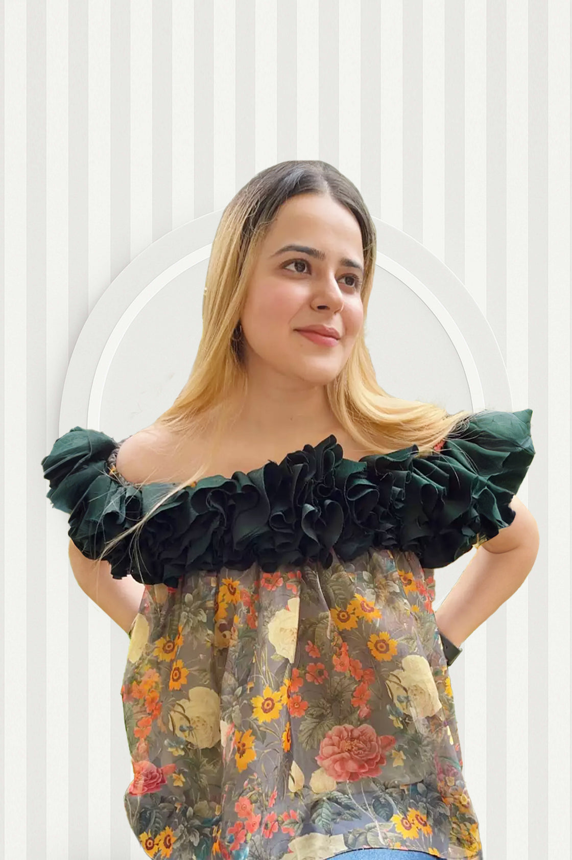 ROSE PRINTED TOP