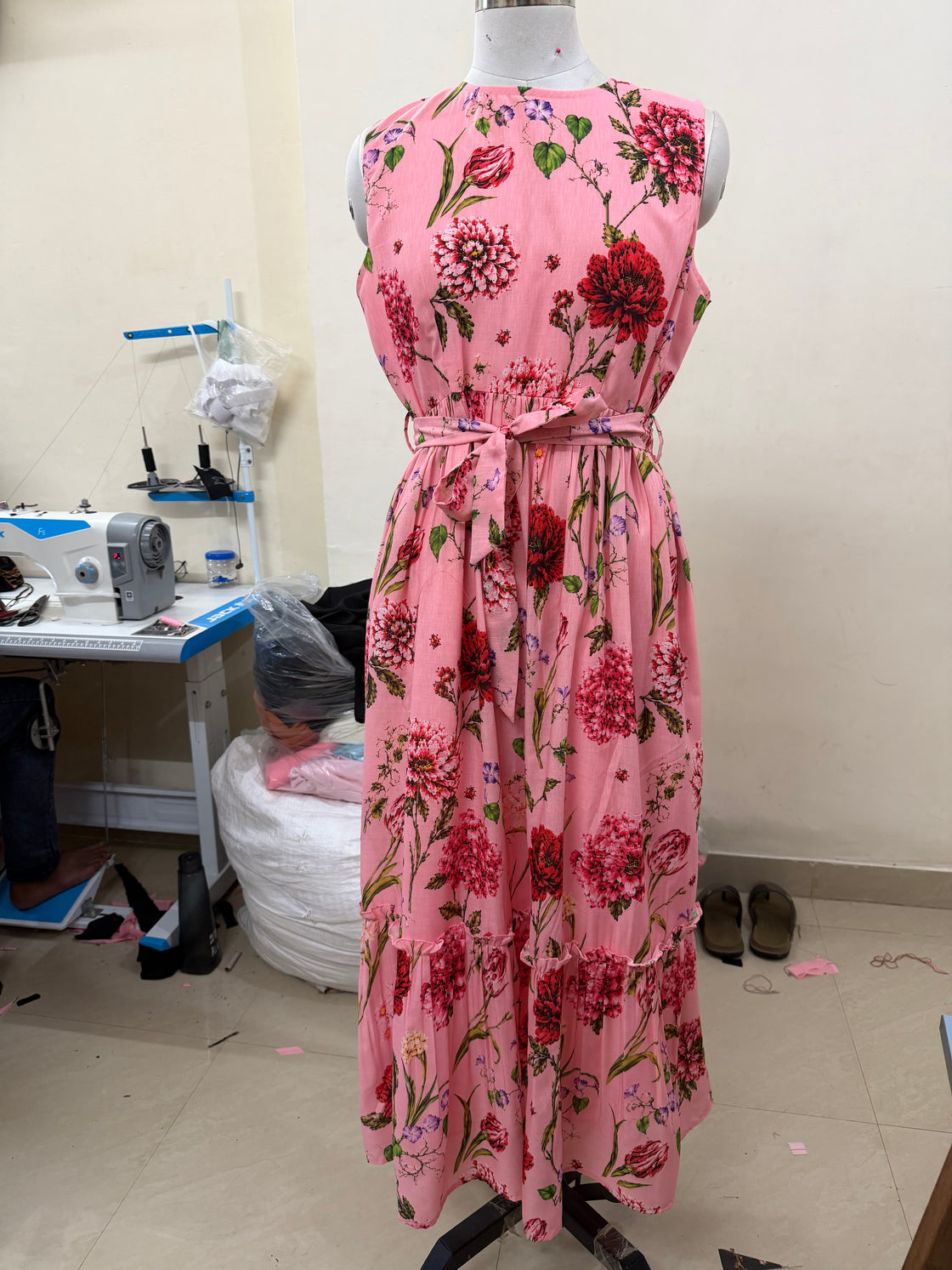BOTANICAL PRINT MAXI DRESS