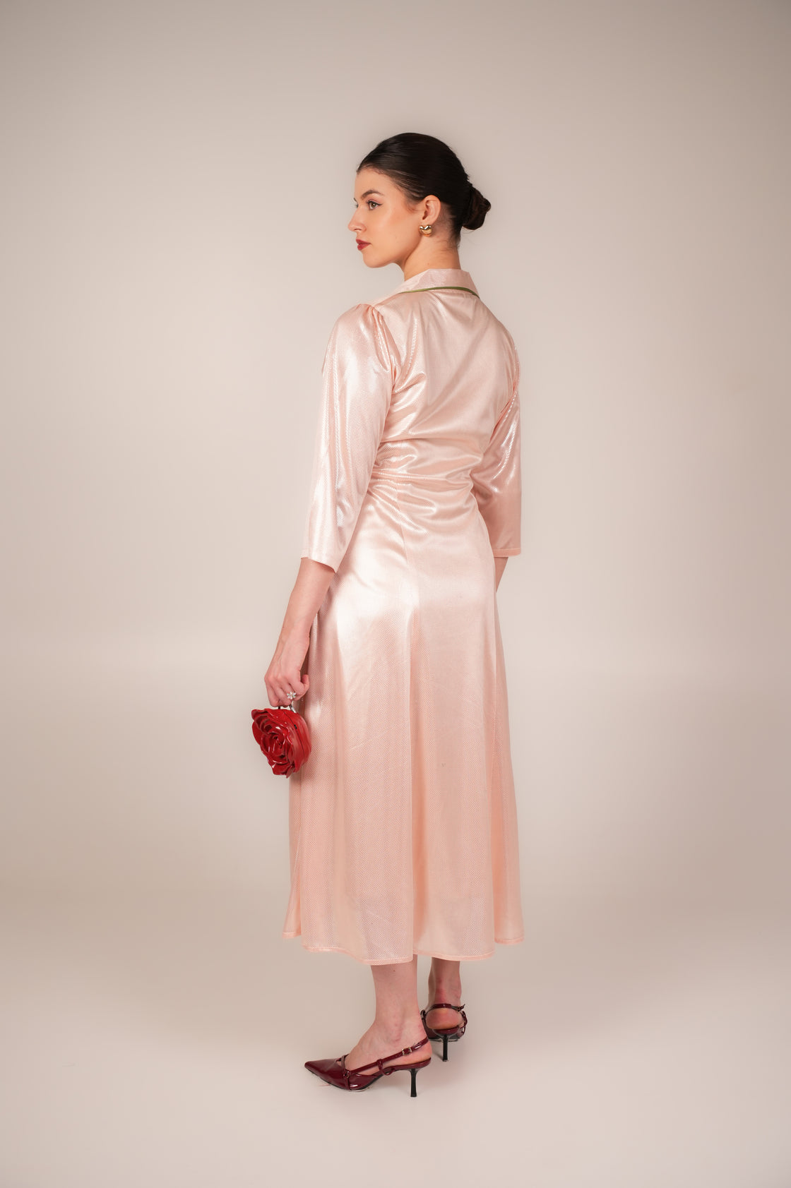 ALISIA BEIGE HAND EMBROIDERED JACKET DRESS