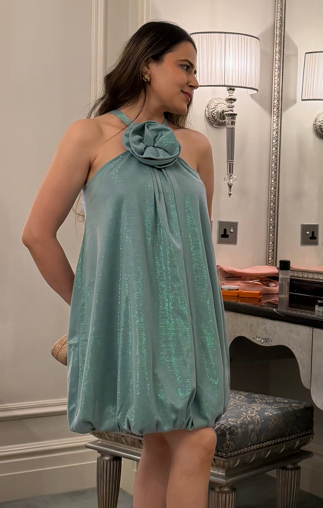 CAMILLA BLUE BUBBLE DRESS