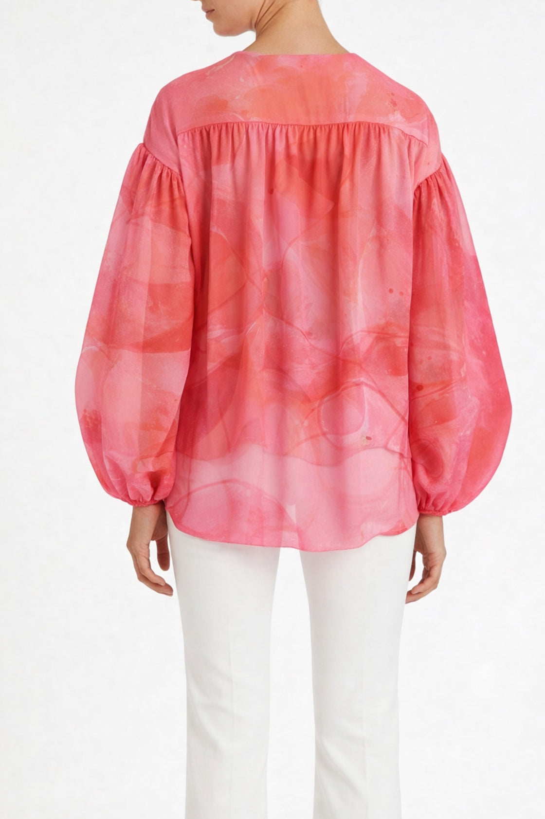 CHIFFON ROSE OMBRE TUNIC