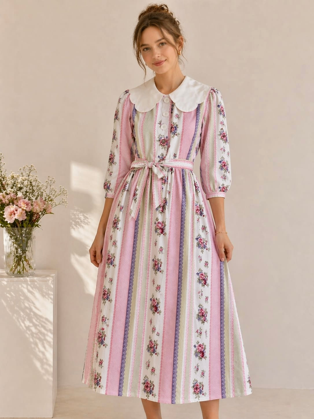 COTTON AMORE PRINT DRESS