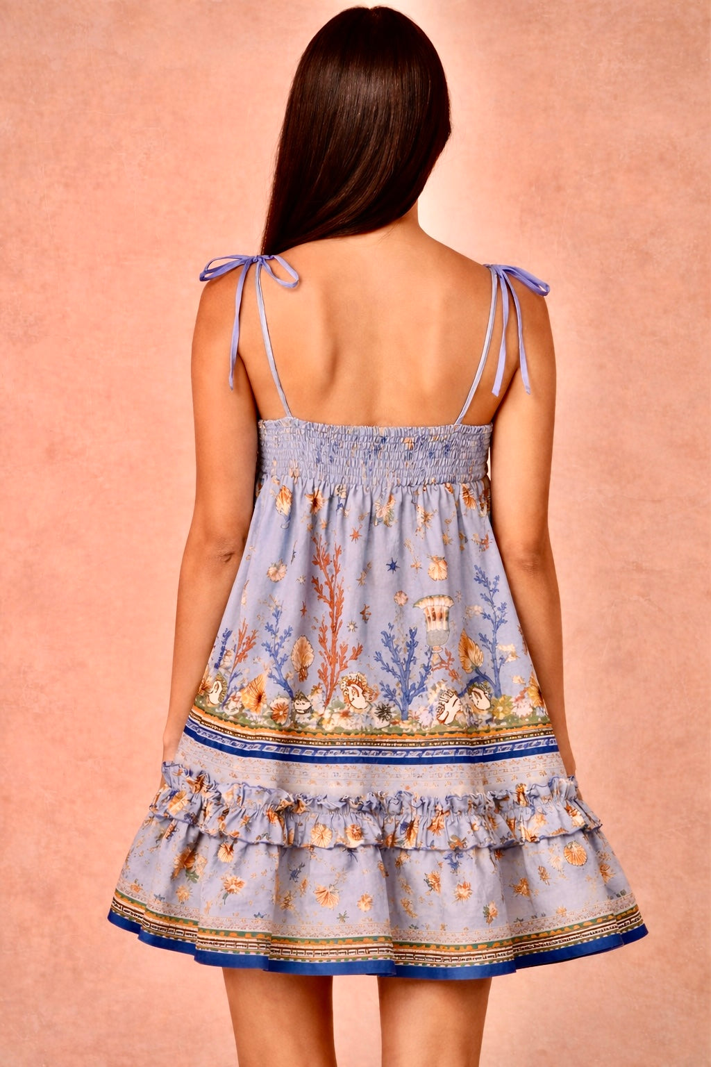 COTTON LINEN AZURE DRESS