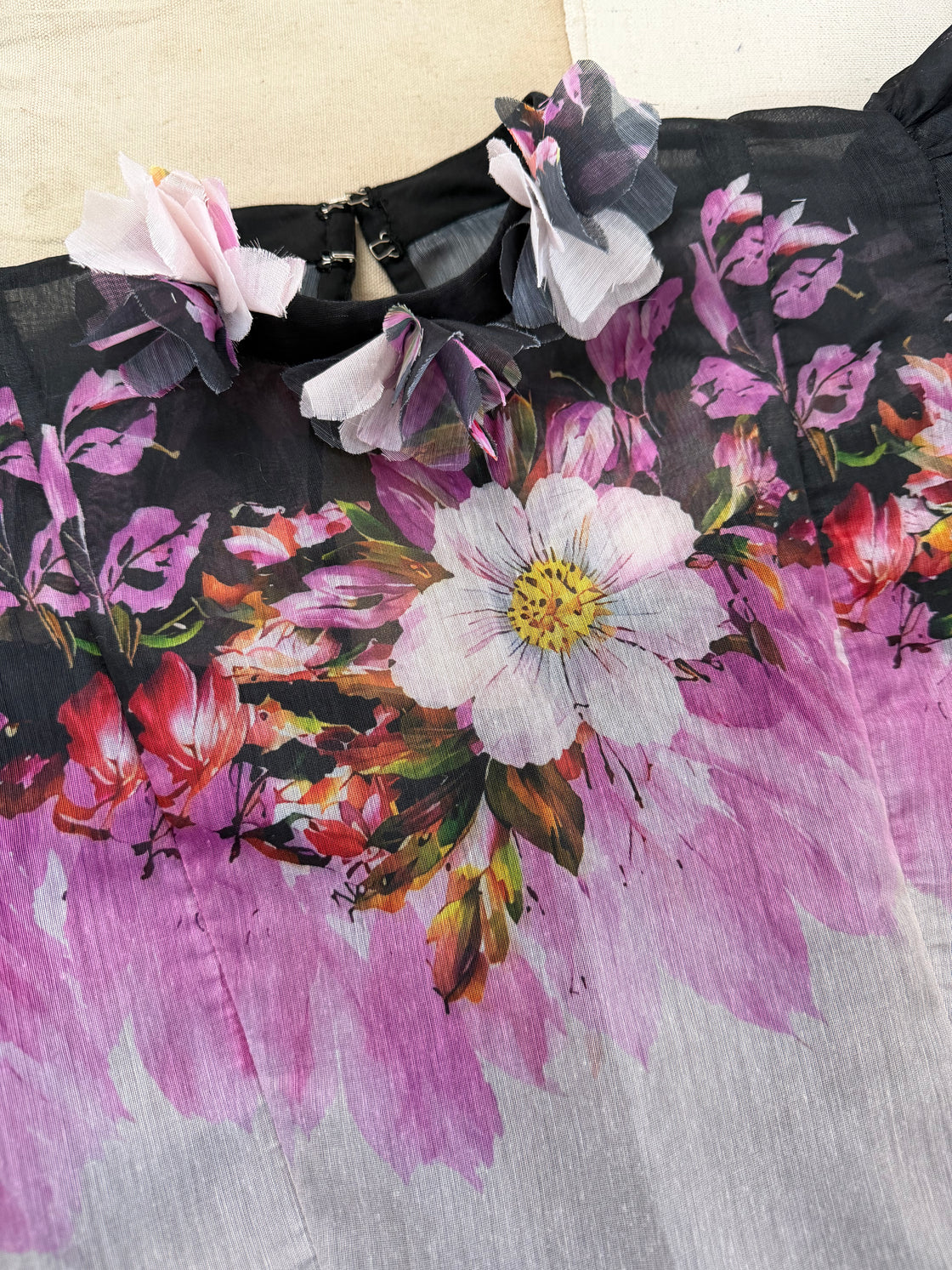 MIDNIGHT BLOOM MIDI DRESS