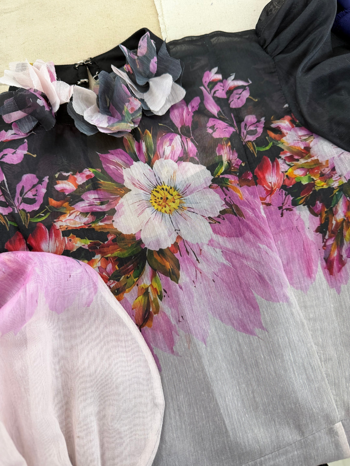 MIDNIGHT BLOOM MIDI DRESS