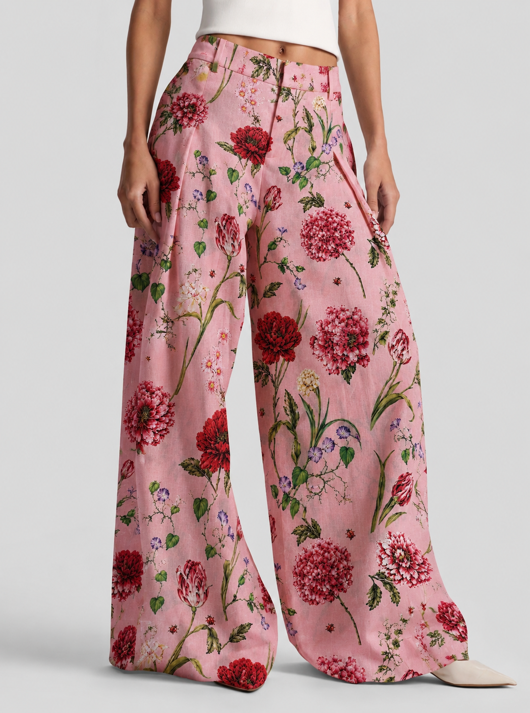 BOTANICAL LINEN TROUSERS