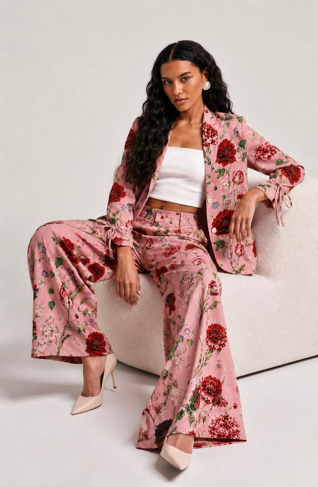 BOTANICAL LINEN BLAZER (Relaxed Fit)