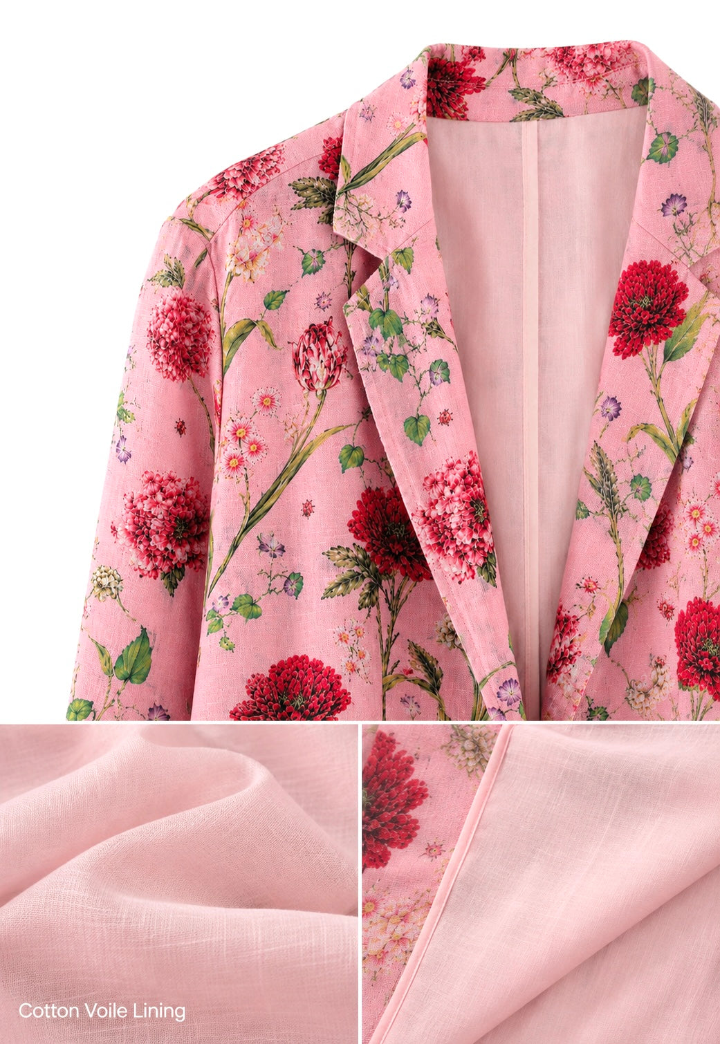 BOTANICAL LINEN BLAZER (Relaxed Fit)