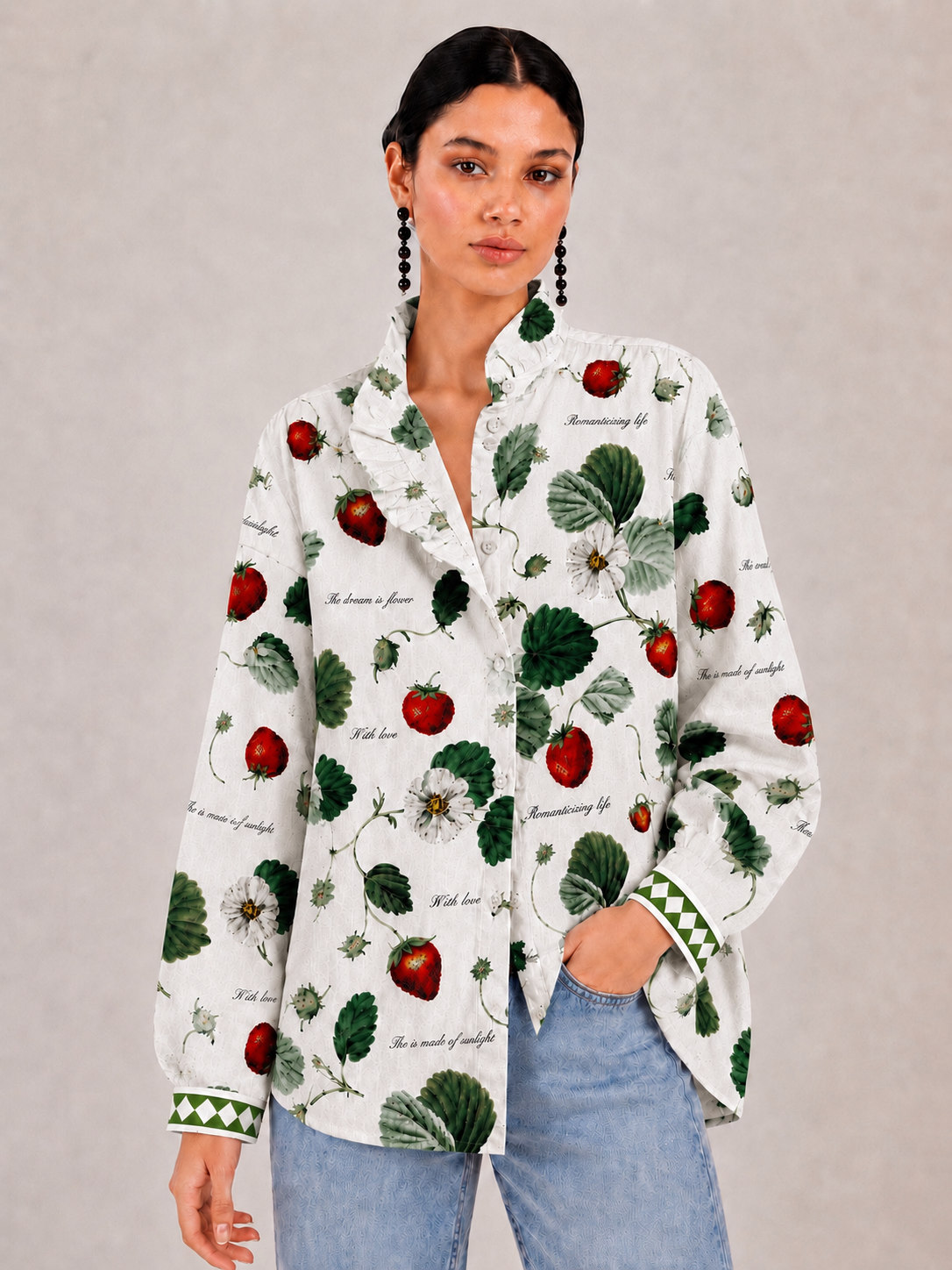 BERRY PICNIC OVERSIZE SHIRT
