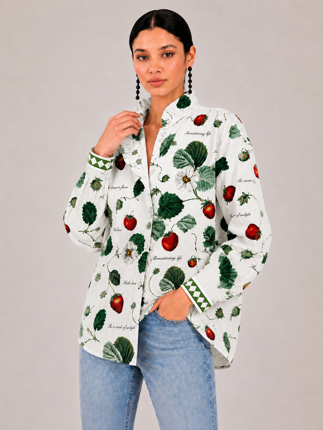 BERRY PICNIC OVERSIZE SHIRT