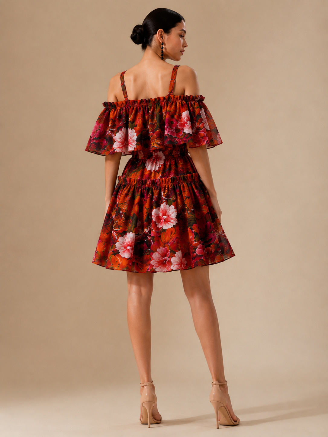 RICH CRIMSON OFF SHOULDER DRESS