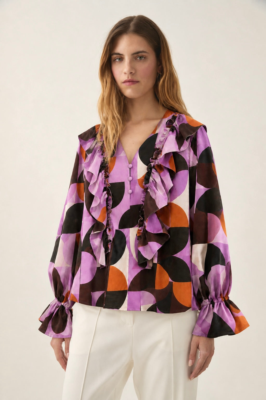 GEOMETRIC PRINT TOP