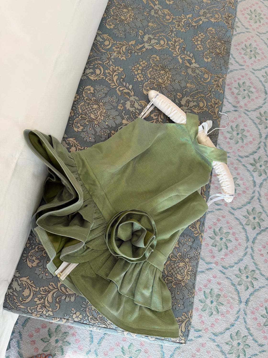 GREEN ROSA PARTY WEAR TOP
