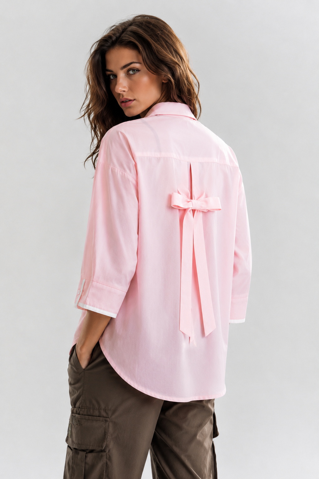 BOW PATCHWORK SHIRT