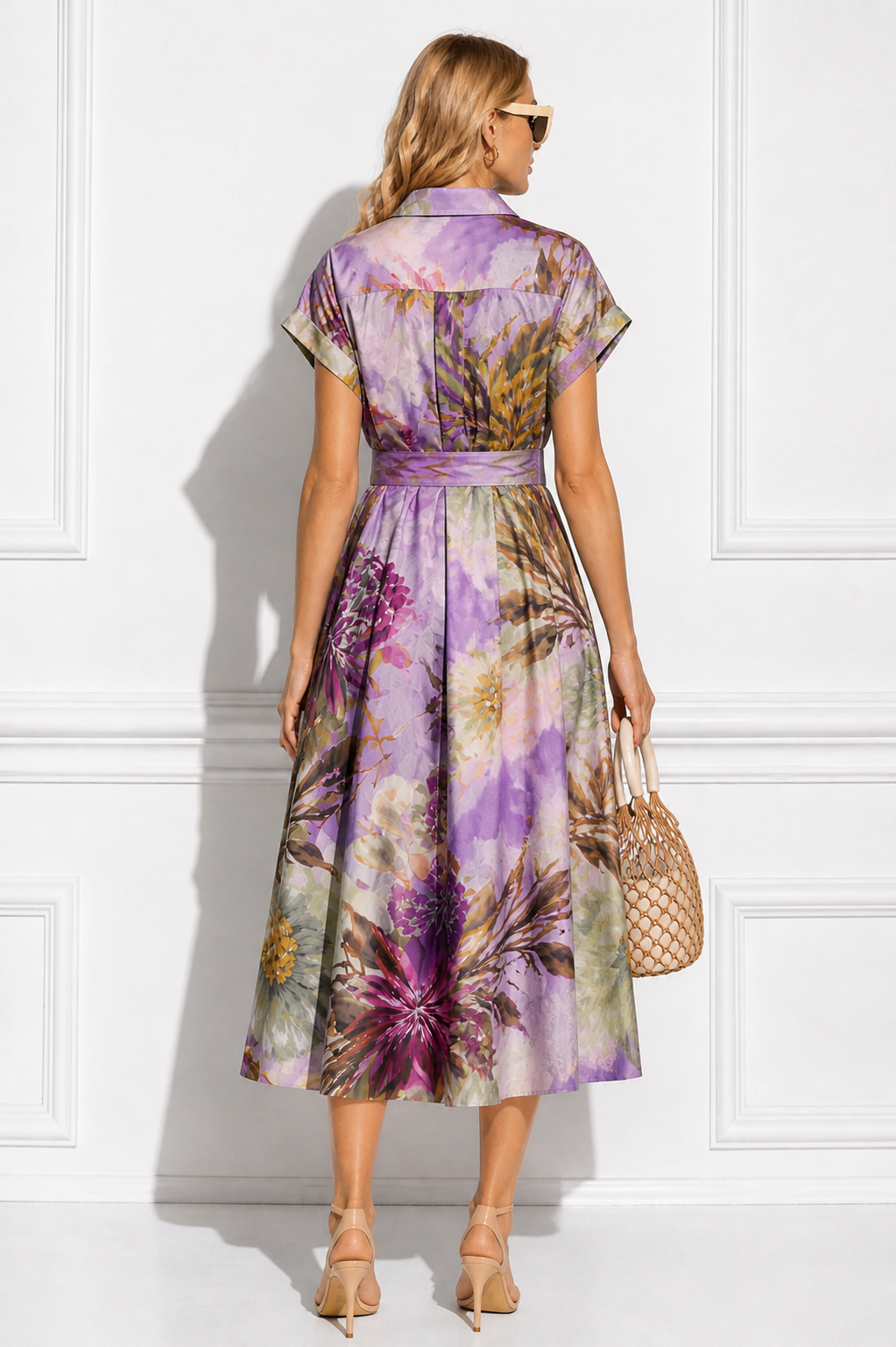 Woman wearing a floral dress