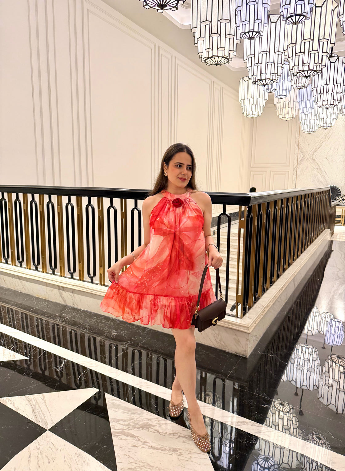 LOVE POTION CHIFFON DRESS WITH FLOWER