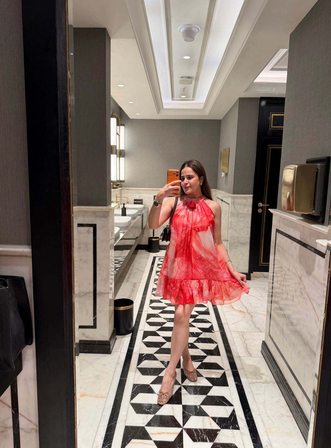 LOVE POTION CHIFFON DRESS WITH FLOWER