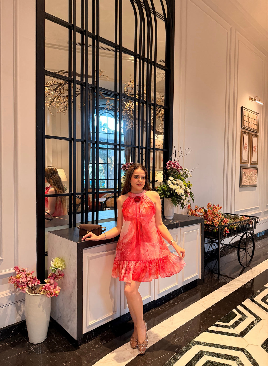 LOVE POTION CHIFFON DRESS WITH FLOWER
