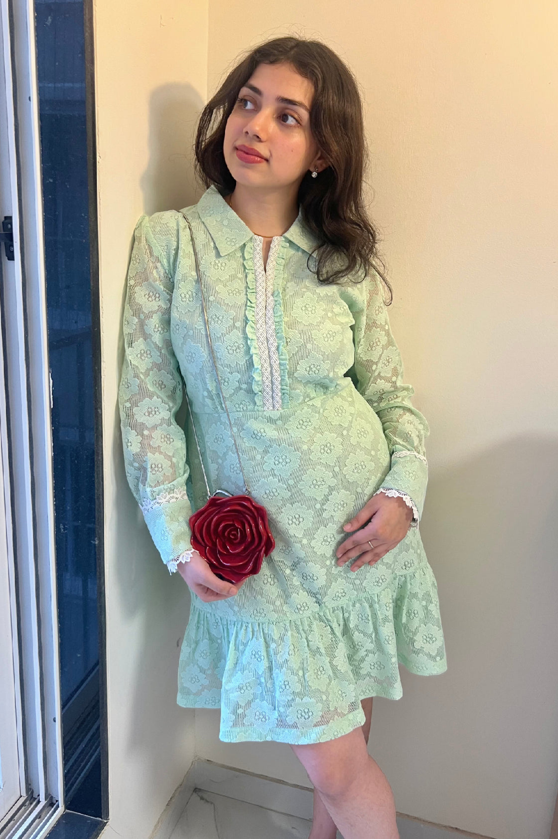 OLIVER CROCHET MINI DRESS