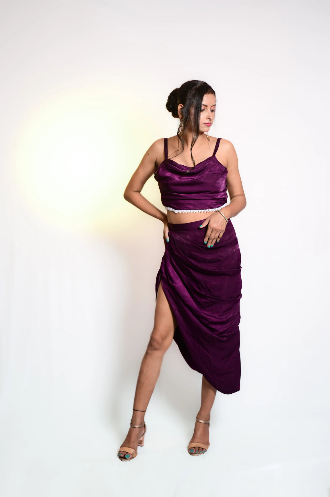 RUBY DRAPED CO-ORD SET