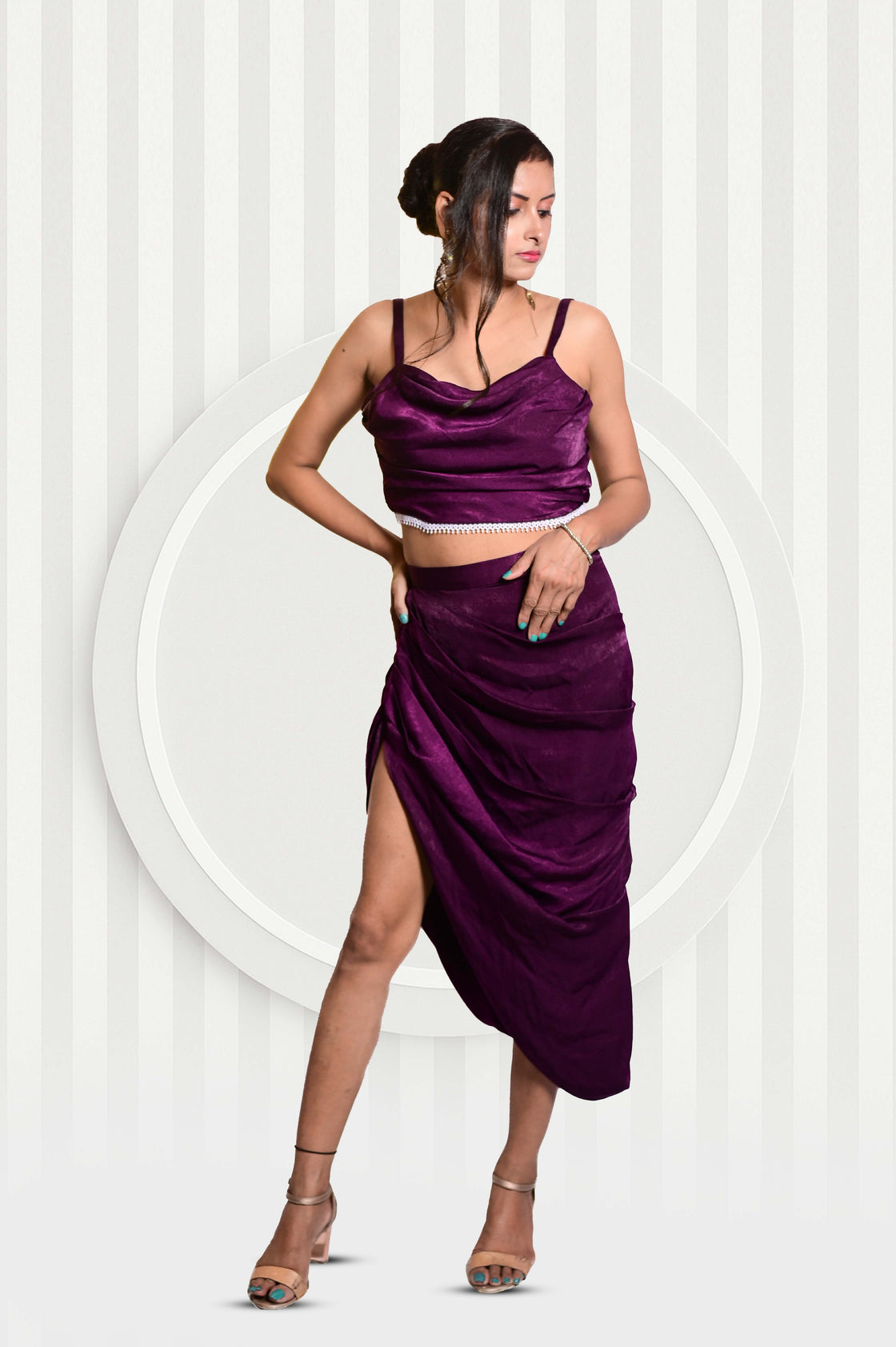 RUBY DRAPED CO-ORD SET