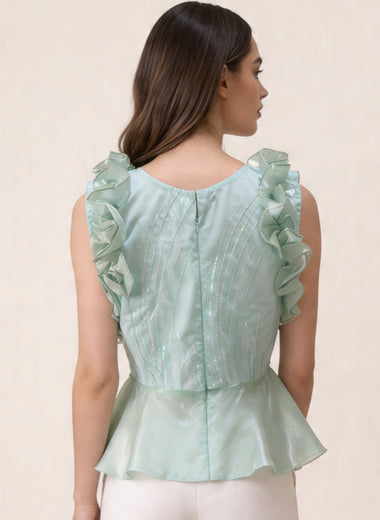 RUFFLE SEQUIN TOP