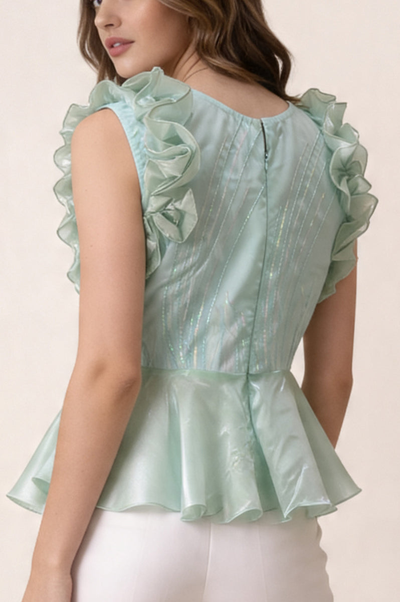 RUFFLE SEQUIN TOP – House of Daang