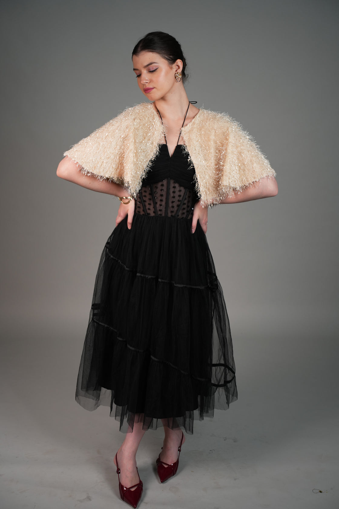 MI AMORE CORSET MIDI GOWN