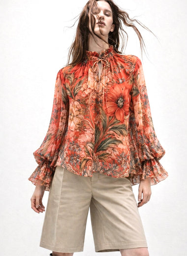 TERRACOTA POPPY BLOUSE