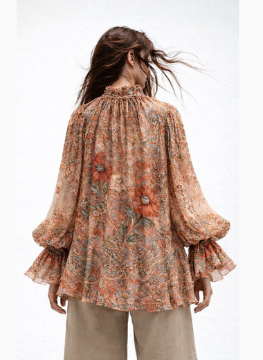 TERRACOTA POPPY BLOUSE