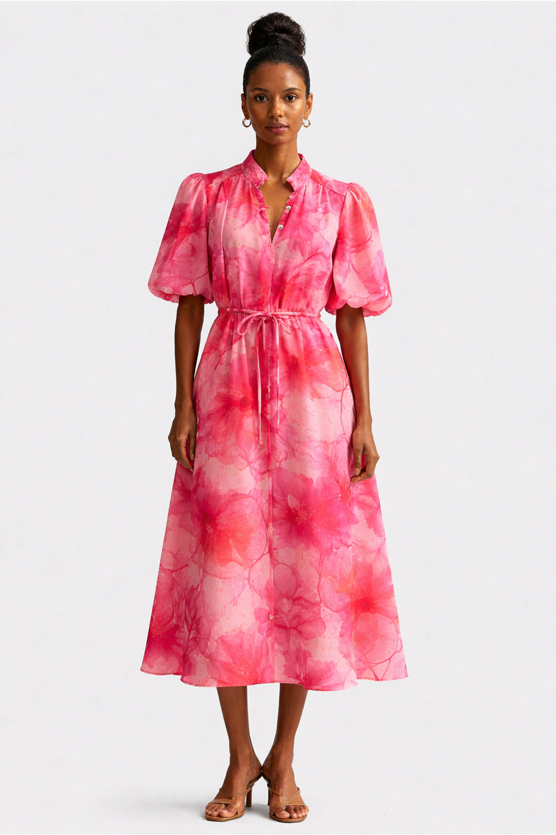 VINTAGE ABSTRACT FLORAL DRESS