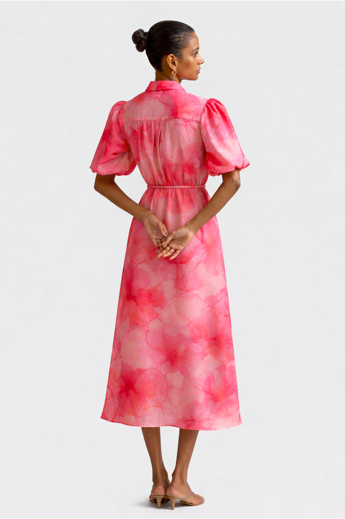 VINTAGE ABSTRACT FLORAL DRESS