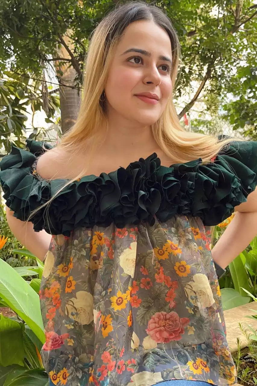 ROSE PRINTED TOP