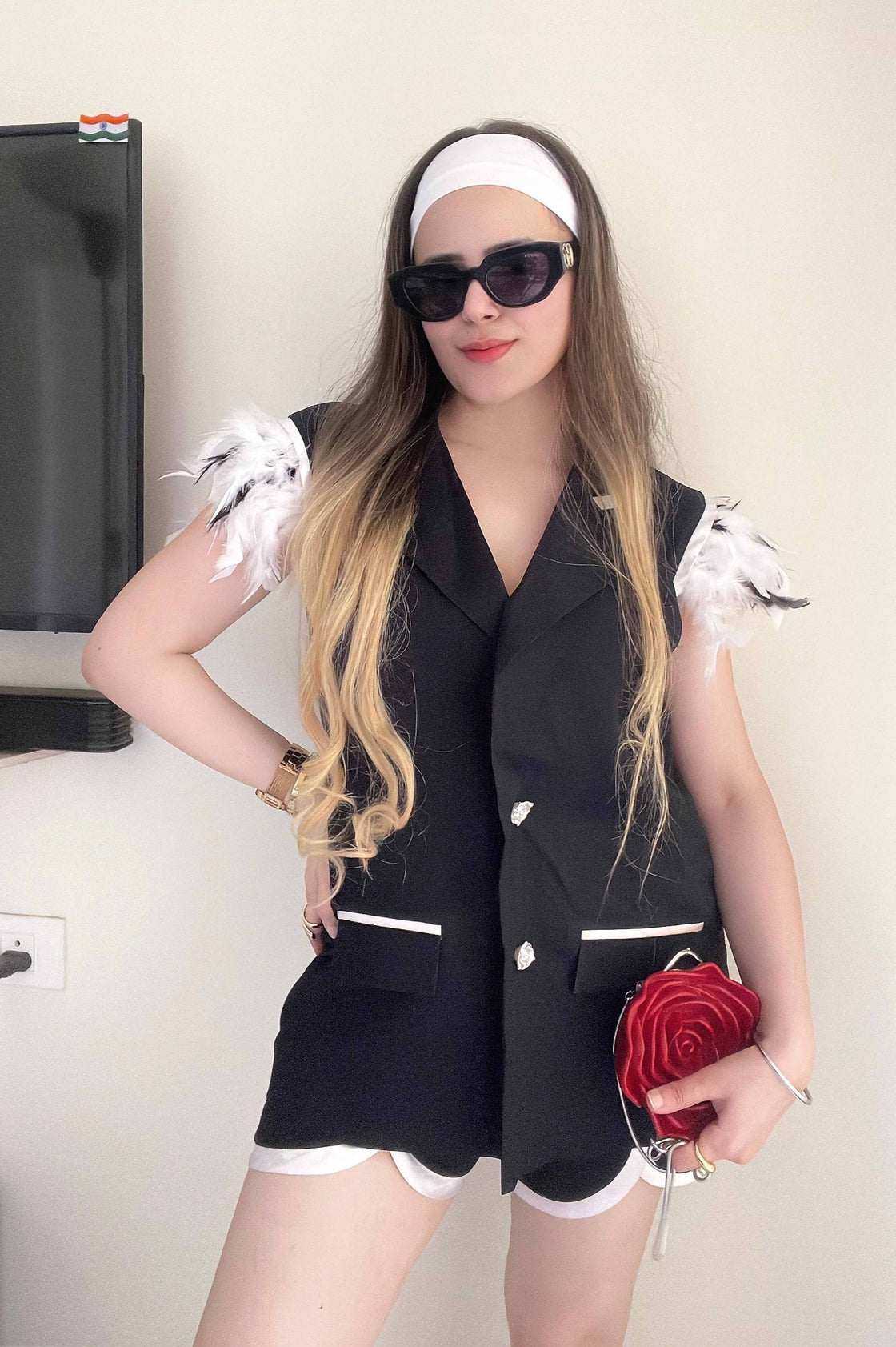 NOIR BLAZER SHORTS CO-ORD SET