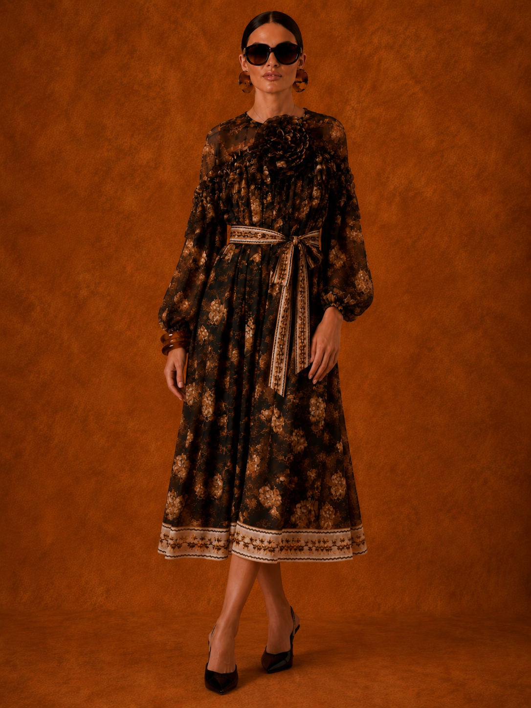 BLACK PRINTED DRESS