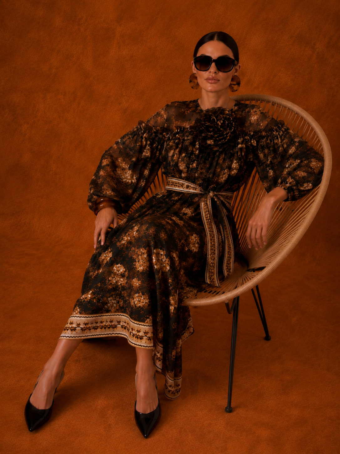 BLACK PRINTED DRESS