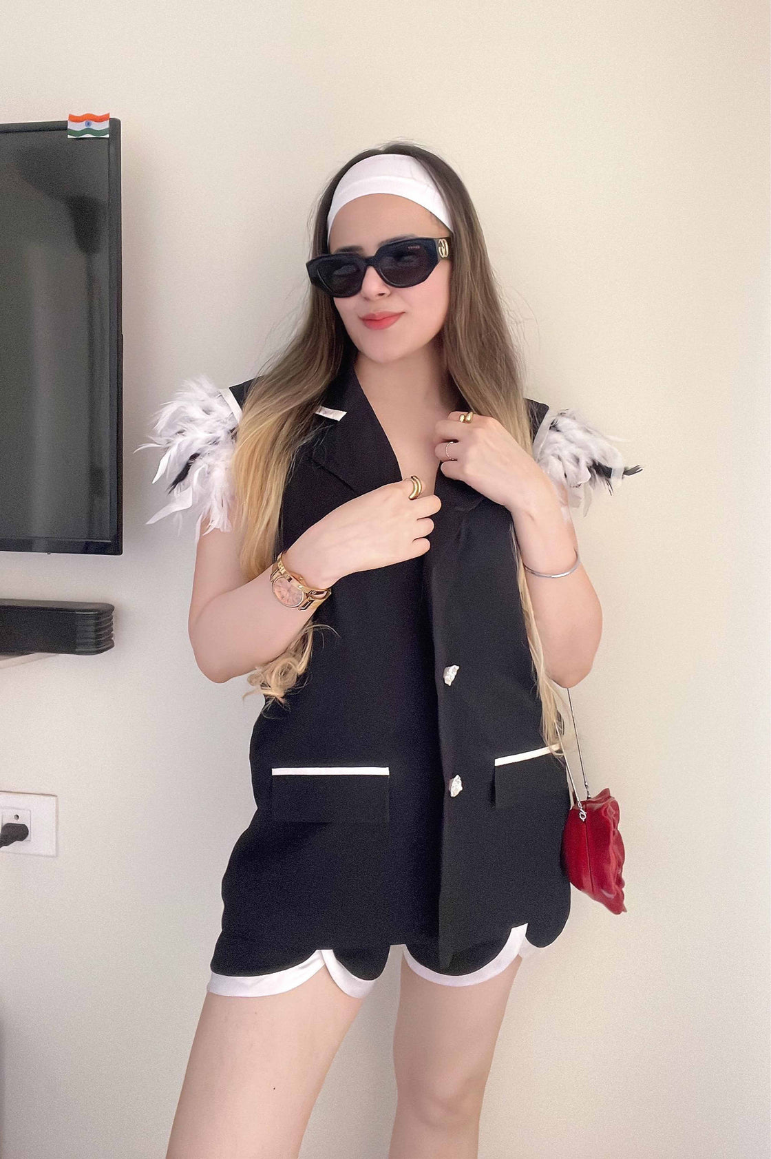 NOIR BLAZER SHORTS CO-ORD SET