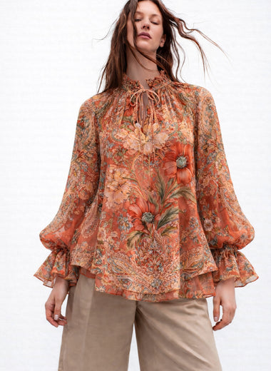 TERRACOTA POPPY BLOUSE
