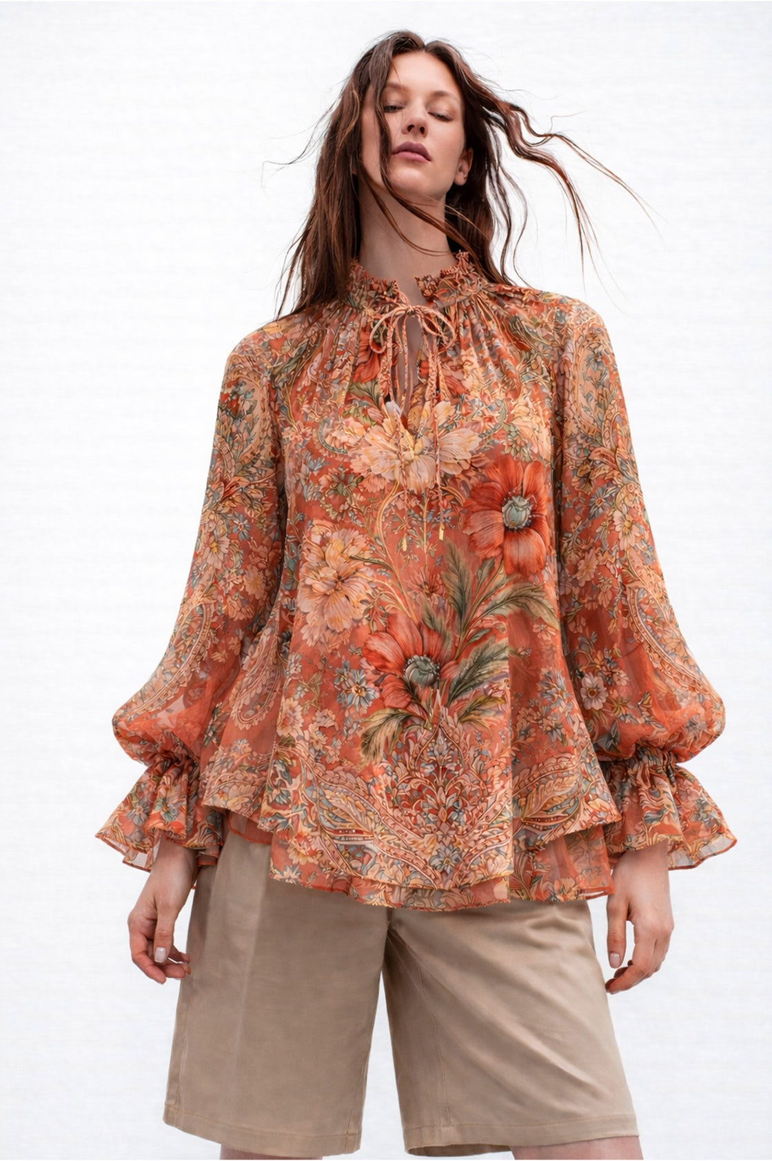 TERRACOTA POPPY BLOUSE