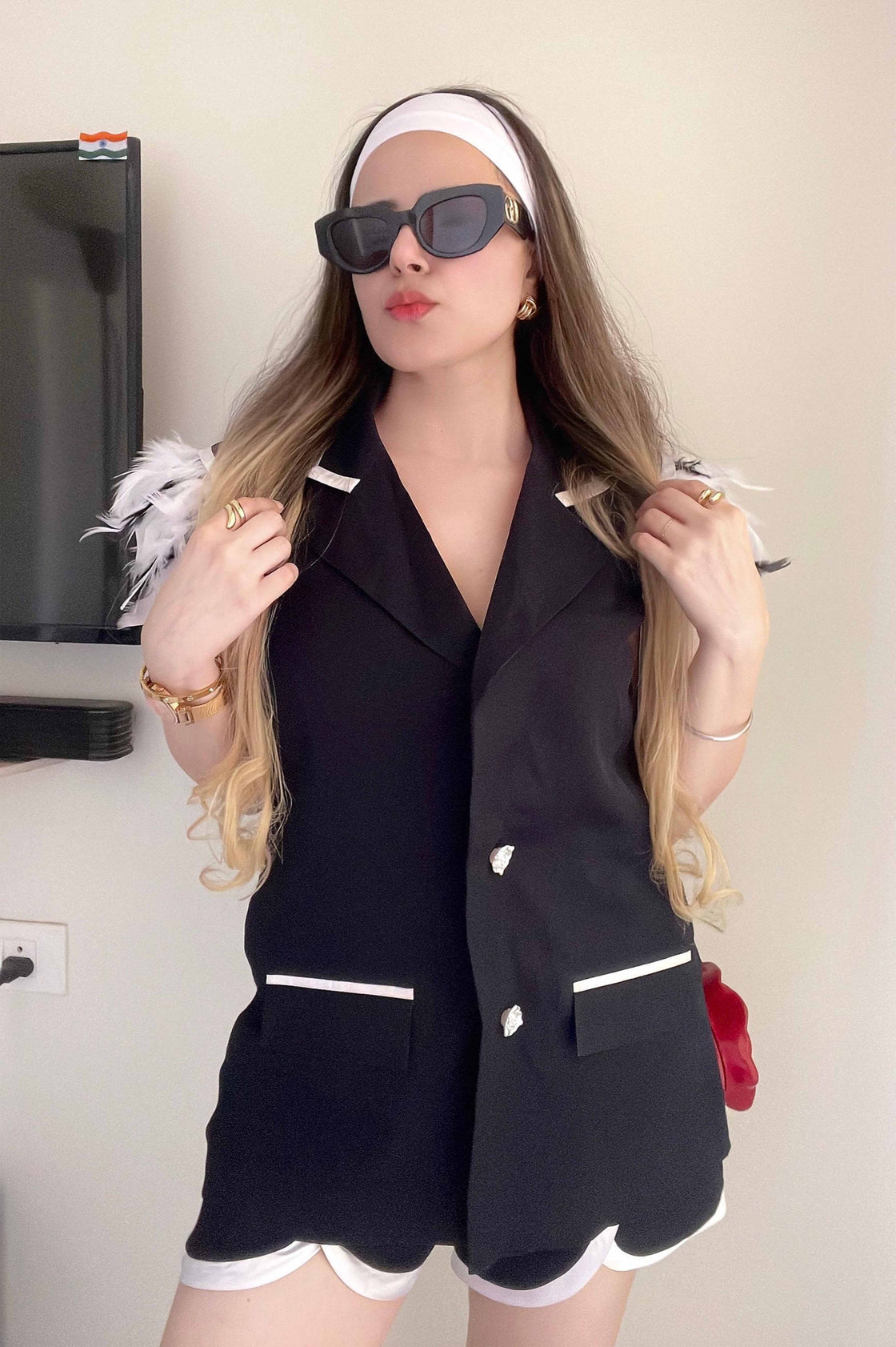 NOIR BLAZER SHORTS CO-ORD SET